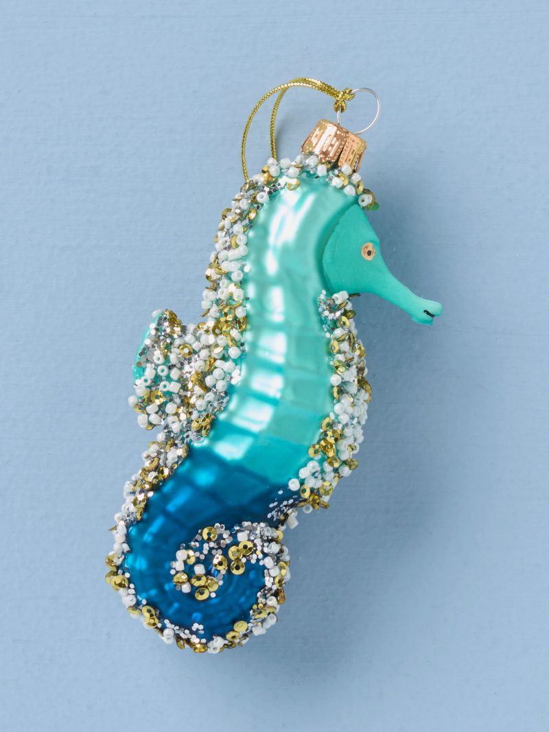 Blown Glass Sea Horse Ornament